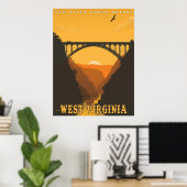 Vintage West Virginia Poster (Thuiskantoor)
