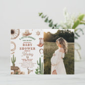 Vintage Western Cowboy Baby shower Invitation  (Debout devant)
