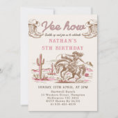 Vintage Western Cowboy Birthday Invitation  (Devant)