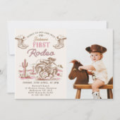 Vintage Western Cowboy First Rodeo Invitation  (Devant)