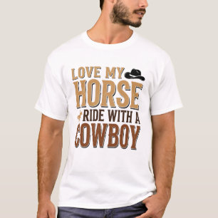 Vintage Western Paard en Cowboy Citaat Shirt Ontwe