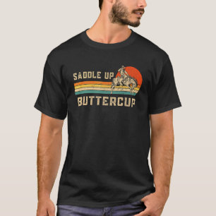 Vintage Western Paardrijden Rodeo Country Zadel Om T-shirt