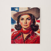 Vintage Western Pin-up Legpuzzel (Verticaal)