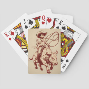 Vintage Western Ride Trots trots Proud Kleine Cowb Pokerkaarten