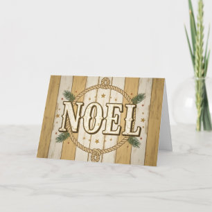 Vintage Westerse Kerstmis Noel Feestdagen Kaart