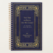 Vintage Whimsical Elegant Gold & Blue Book Cover (Devant)