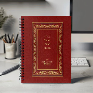 Vintage Whimsical Elegant Livre Rouge Couverture