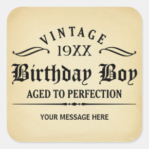 Vintage Whiskey Person Drôle Anniversaire Sticker