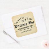 Vintage Whiskey Person Drôle Anniversaire Sticker (Enveloppe)