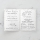 Vintage White Lace Programme de mariage catholique (Intérieur)