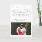 Vintage White Lace Programme de mariage catholique (Dos)