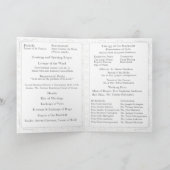 Vintage White Lace Programme de mariage catholique (Intérieur)