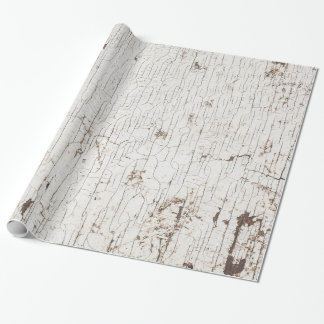 Vintage White Painted Wood Cadeaupapier