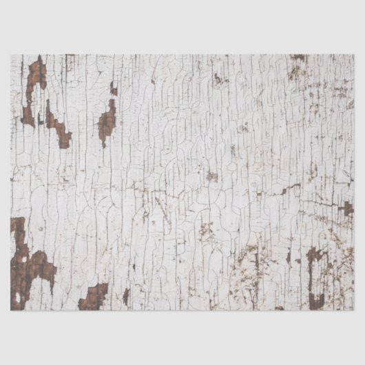 Vintage White Painted Wood Tissuepapier (Voorkant)