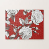 Vintage White Rose Legpuzzel (Horizontaal)