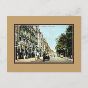 Vintage Wiesbaden Duitsland Wilhelmstrasse Briefkaart