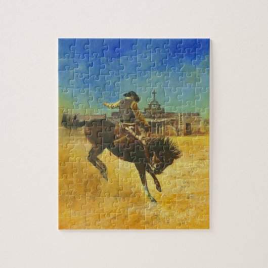 Vintage Wild West Bucking Bronco Puzzle (Vertical)