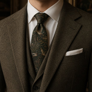 Vintage Wilde Eend en Jachthond Bosland Stropdas