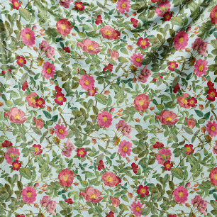 Vintage Wilde Roos Vliesdeken in Zachte Mint Fleece Deken