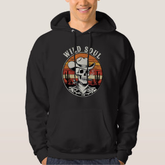 Vintage Wilde Ziel Skelet Cowboy | Gotische Wester Hoodie