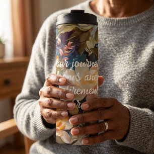 Vintage Wildebloem Geschenken voor Haar Pensioneri Thermosbeker
