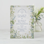 Vintage Wildflowers Garden Wedding Invitation (Debout devant)