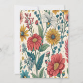 Vintage Wildflowers Wedding Invitation (Dos)