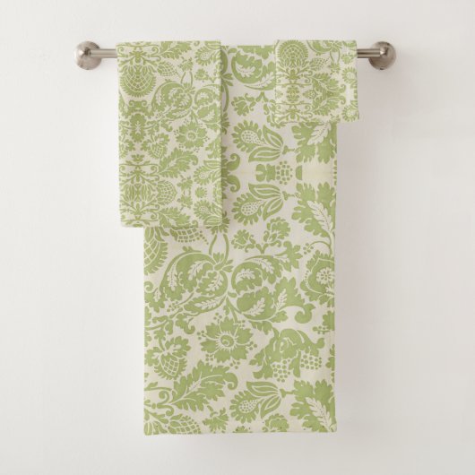 Vintage William Morris Floral Motif Vert (En situation)