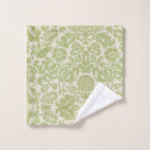 Vintage William Morris Floral Motif Vert (Gant de toilette)