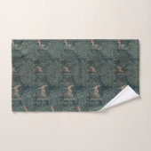 Vintage William Morris Forêt verte Animaux (Serviette à main)