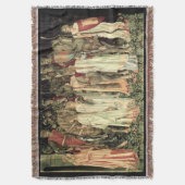 Vintage William Morris Heilige Grail Knachten Deken (Voorkant Verticaal)