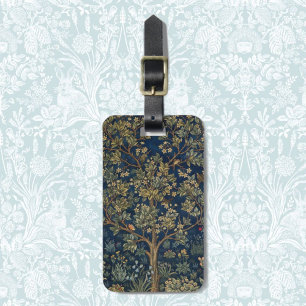 Vintage William Morris–Levensboom Bagagelabel