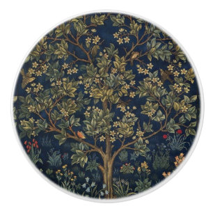 Vintage William Morris–Levensboom Keramische Knop