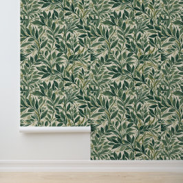Vintage William Morris Patterns Floral Green Behang