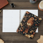 Vintage William Morris Style Bird Vines<br><div class="desc">Cet étonnant planificateur vintage de style William Morris apporte la nature dans votre vie professionnelle dans un style coloré. Le design est composé d'un oiseau brun serein perché sur des vignes florales aux couleurs riches de vert, brun, noir, tan et rouille molle. Un bel ajout à n'importe quel bureau ou...</div>