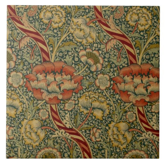 Vintage William Morris Wandle Tegeltje (Voorkant)