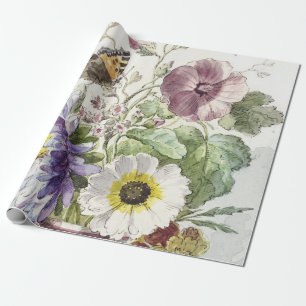 Vintage William van Leen bloemenschilderskunst vli Cadeaupapier