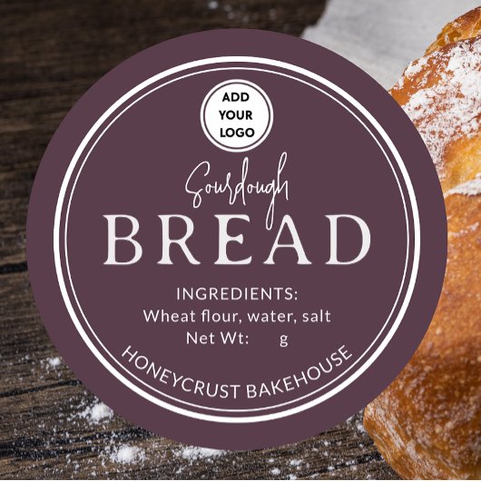 Vintage Wine Bakery Sourdough Bread Logo Sticker