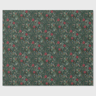 Vintage winter botanische inpakpapier