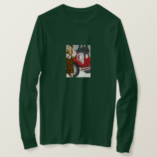 Vintage wintermode-illustratie Elegant jaren 20 T-shirt