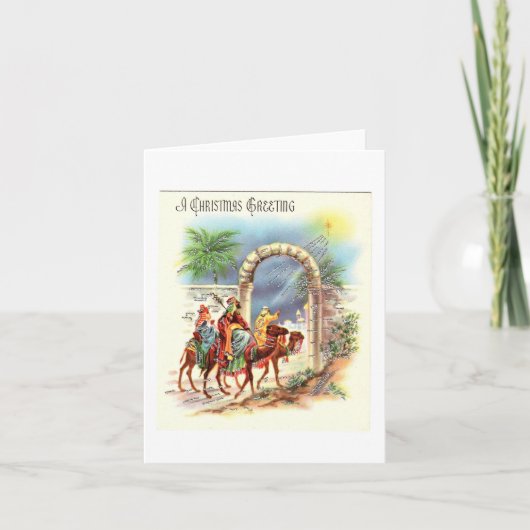 Vintage Wise Mannen Wenskaart kerstmis Kaart (Voorkant)