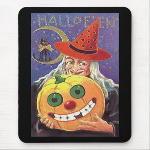 Vintage Witch Halloween Muismat