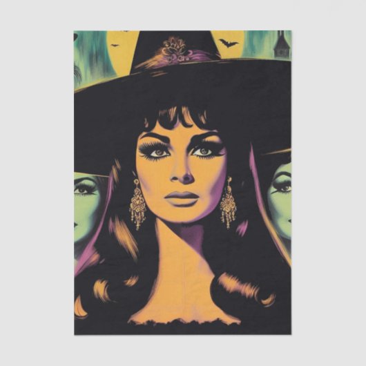 Vintage Witch Tissuepapier (Voorkant)