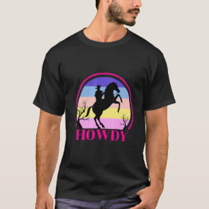 Vintage Witte Howdy Rodeo Westers Land Zuiden T-shirt