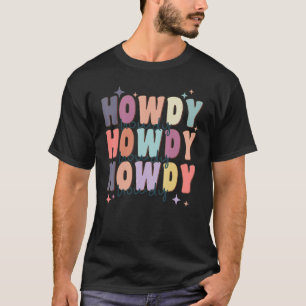 Vintage Witte Howdy Rodeo Westers Landelijk Zuiden T-shirt