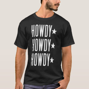 Vintage Witte Howdy Rodeo Westers Landelijk Zuiden T-shirt