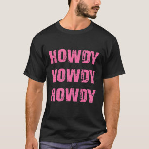 Vintage Witte Howdy Rodeo Westers Landelijk Zuiden T-shirt