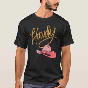 Vintage Witte Howdy Rodeo Westers Landelijk Zuiden T-shirt