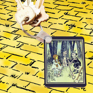 Vintage Wizard of Oz, Dorothy ontmoet de Blikken M Sleutelhanger