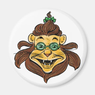 Vintage Wizard of Oz, Leeuw draagt groene bril Magneet